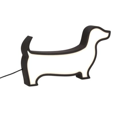 LED Børne skrivebordslampe DOG LED/12W/230V sort