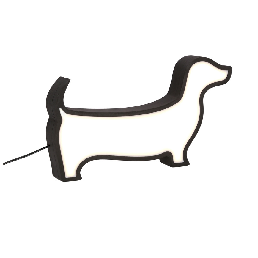 LED Børne skrivebordslampe DOG LED/12W/230V sort
