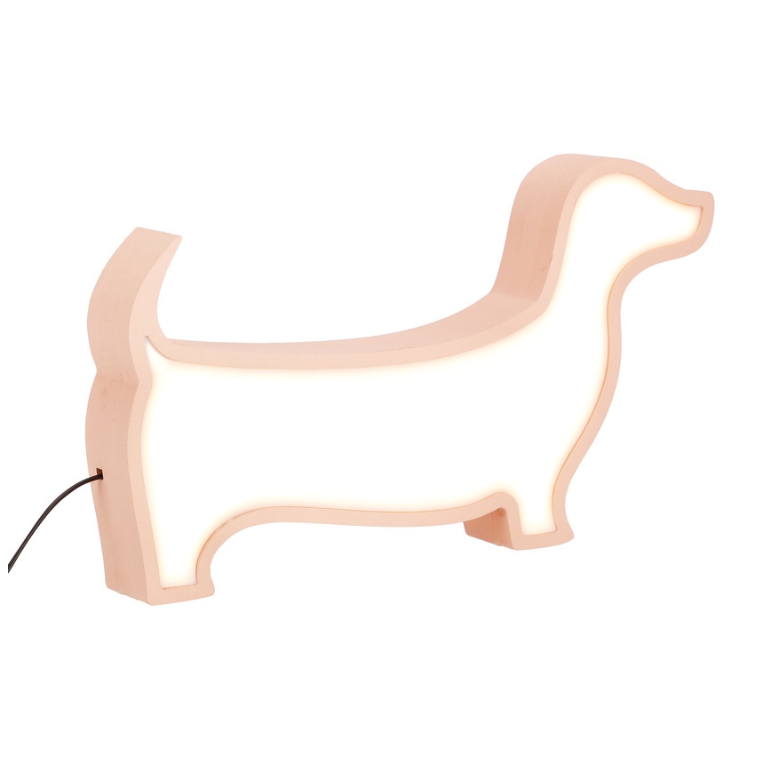 LED-børnebordlampe DOG LED/12W/230V lyserød