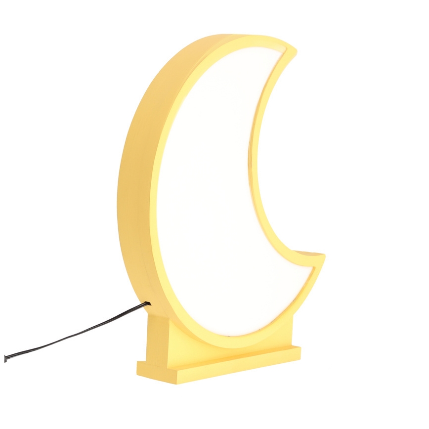 LED børnebordlampe MOON LED/12W/230V gul