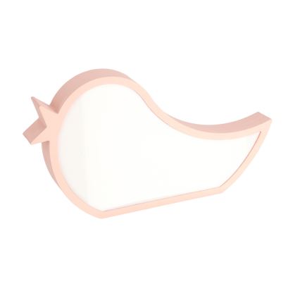 LED Børnelampe BIRD LED/12W/230V lyserød