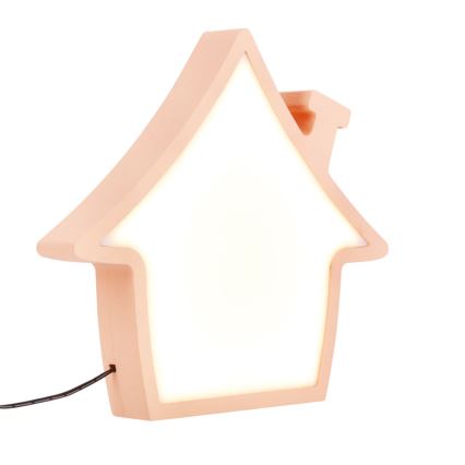 LED Børnelampe HOUSE LED/10W/230V rosa