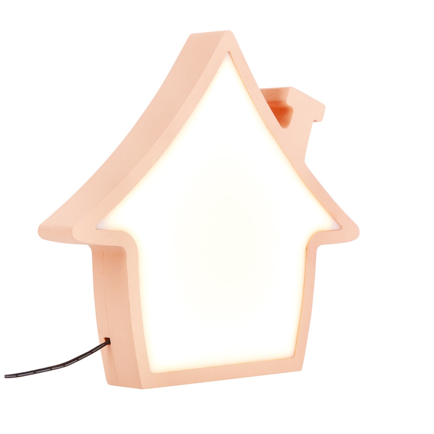 LED Børnelampe HOUSE LED/10W/230V rosa