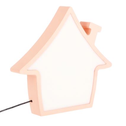 LED Børnelampe HOUSE LED/10W/230V rosa