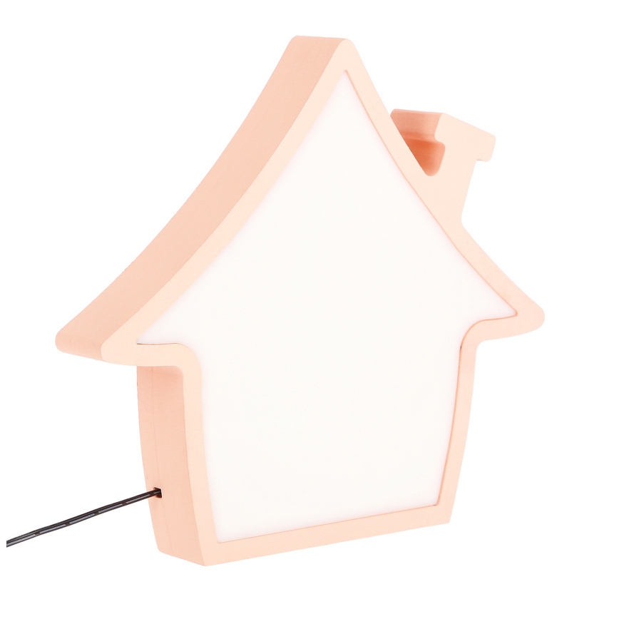 LED Børnelampe HOUSE LED/10W/230V rosa