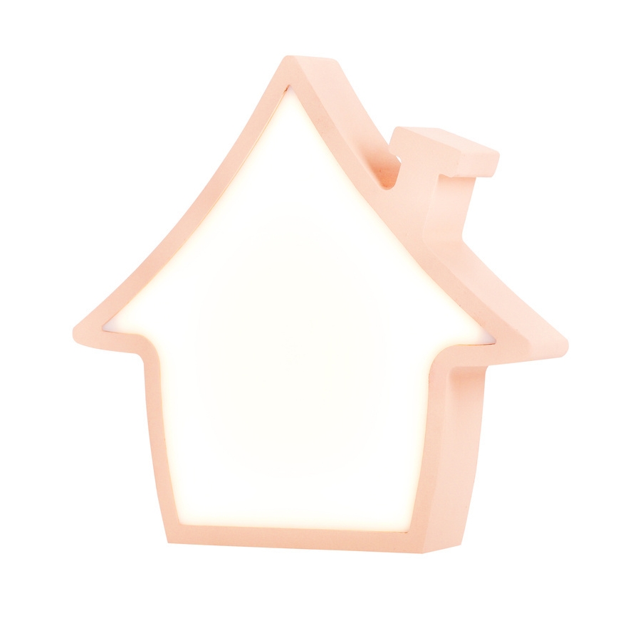 LED Børnelampe HOUSE LED/10W/230V rosa