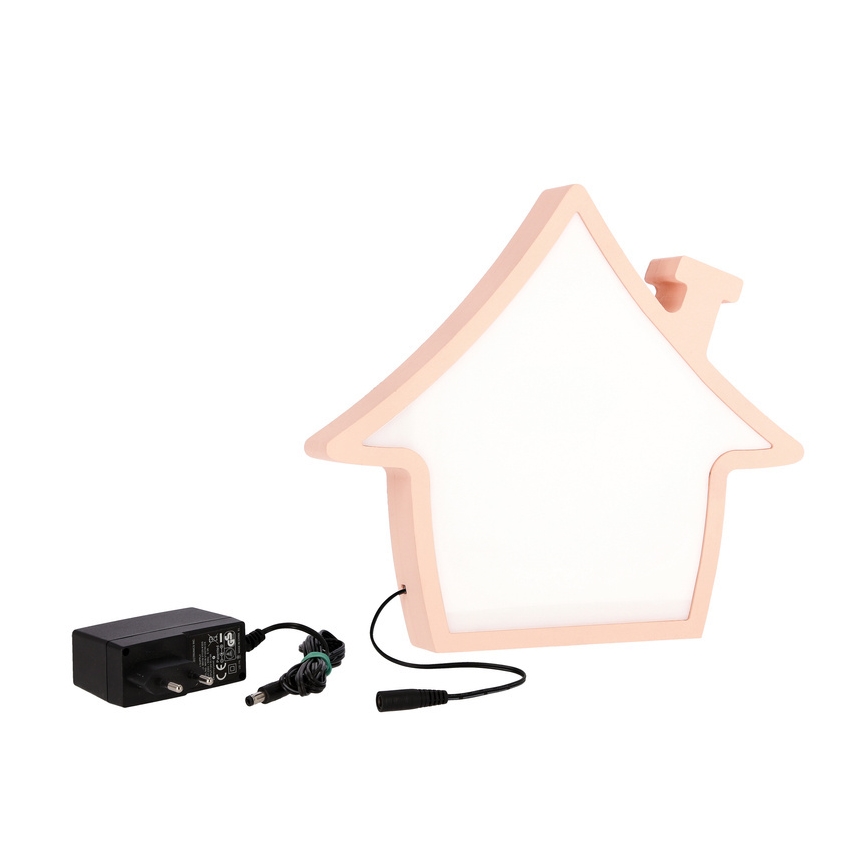 LED Børnelampe HOUSE LED/10W/230V rosa