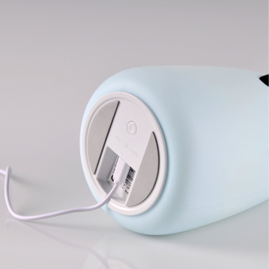 LED børnelampe m. RGB-farver og touch-funktion BEAR LED/0,8W/5V blå