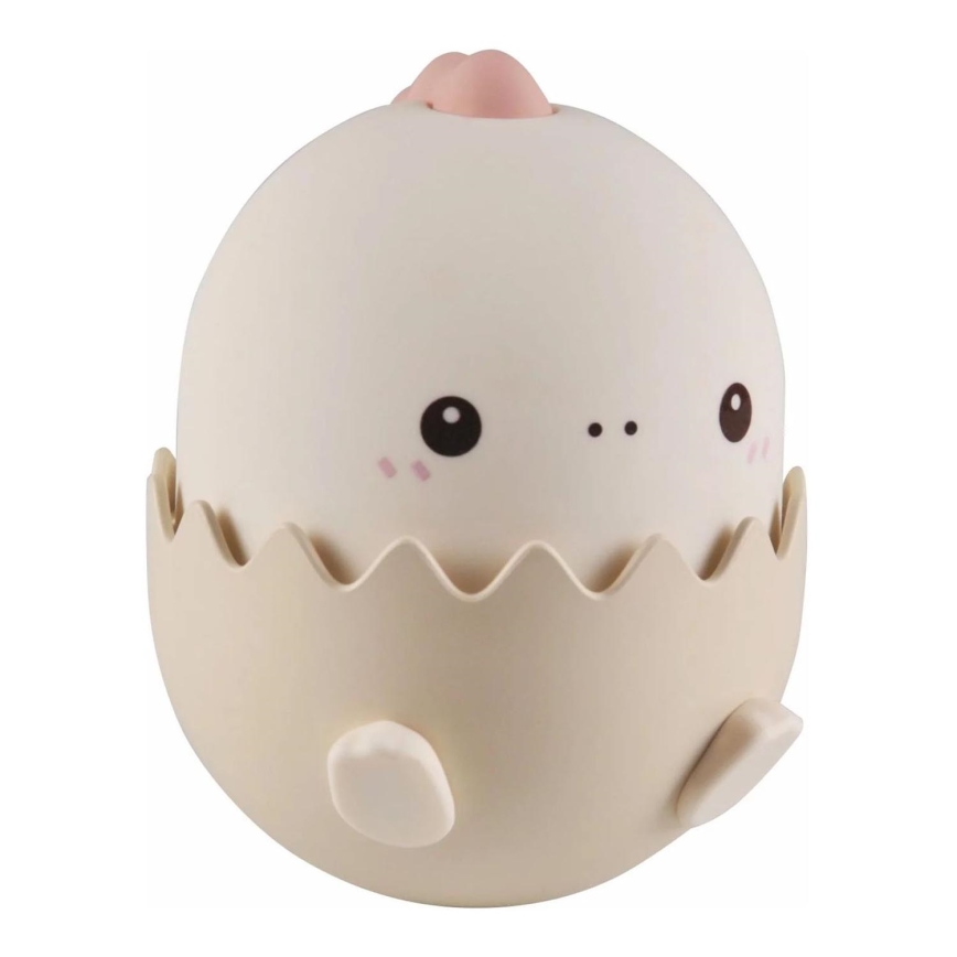 LED børnelampe m. RGBW-farver touch-funktion BABY DINO LED/0,75W/5V USB 1200 mAh lyserød