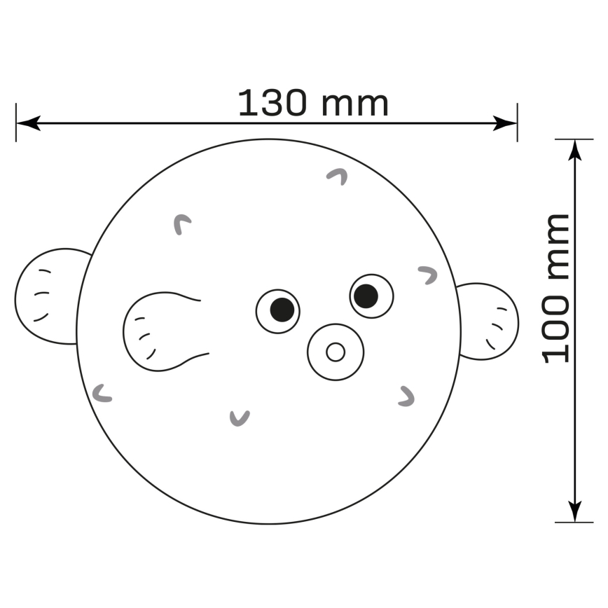LED børnelampe m. RGBW-farver og touch-funktion dæmpbar HELA LED/1W/5V USB 1200 mAh fisk lyserød