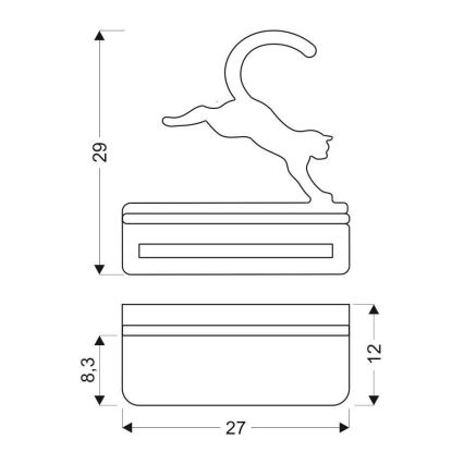 LED børnelampe med hylde væghængt JUMPING CAT LED/5W/230V