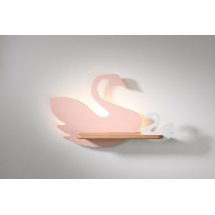 LED børnelampe med hylde væghængt SWAN LED/5W/230V