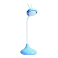 LED Børnelampe med touch-knap KANIN LED/0,4W/5V 3000/6500K blå + USB