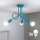 LED børneplafondlampe OXFORD 3xE27/15W/230V blå