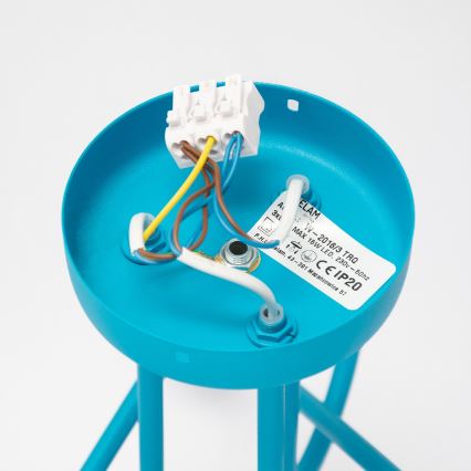 LED børneplafondlampe OXFORD 3xE27/15W/230V blå