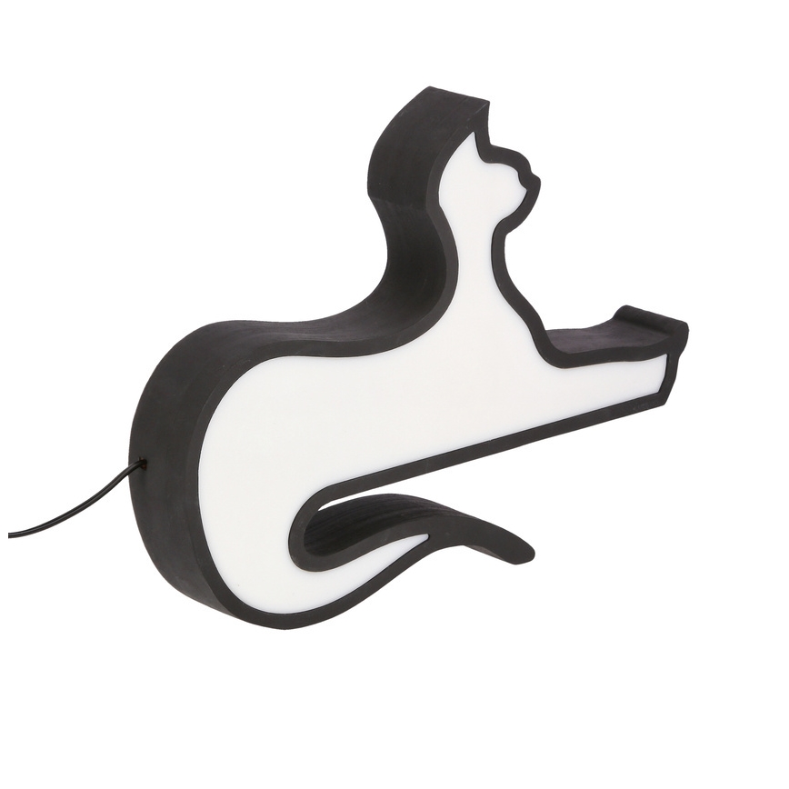 LED Børneskrivebordslampe CAT LED/13W/230V Sort