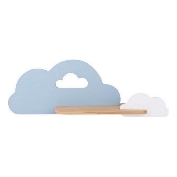 LED Børnevæglampe med hylde CLOUD LED/5W/230V blå/hvid,