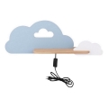 LED Børnevæglampe med hylde CLOUD LED/5W/230V blå/hvid,
