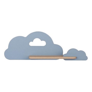 LED Børnevæglampe med hylde CLOUD LED/5W/230V blå,