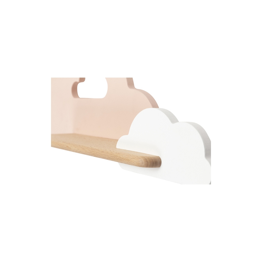 LED Børnevæglampe med hylde CLOUD LED/5W/230V pink/hvid,
