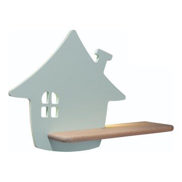 LED Børnevæglampe med hylde HOUSE LED/4W/230V grøn/træ,