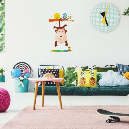 LED børnevæglampe MONKEY LED/0,6W/3xAAA