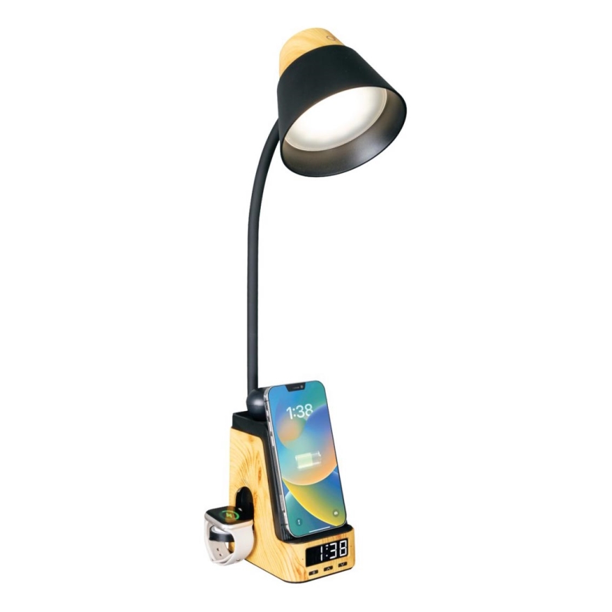 LED+CCT Dæmpbar bordlampe med trådløs QI-opladning IDEAL LED/8W/230V 2700/4000/5000K beige