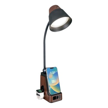 LED+CCT Dæmpbar bordlampe med trådløs Qi-opladning IDEAL LED/8W/230V 2700/4000/5000K brun