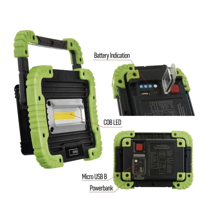 LED COB Genopladelig projektør LED/3,7V 3000 mAh IP44