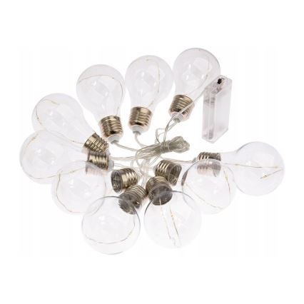 LED dekorationskæde SMOLDER 2,1 m 10xLED/2xAA