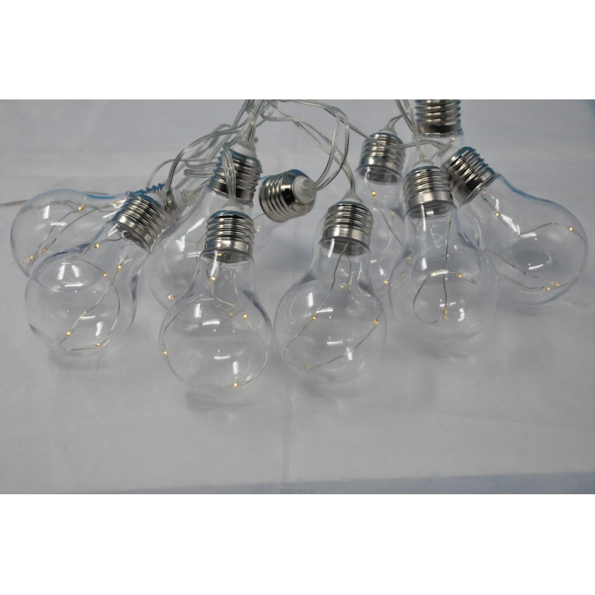 LED dekorationskæde SMOLDER 2,1 m 10xLED/2xAA