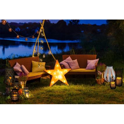 LED dekorationslyskæde SMOLDER 5,3 m 20xLED/2,7W/230V