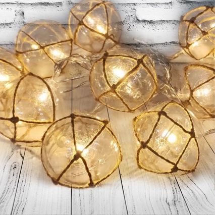 LED dekorativ belysning AHNE 10xLED/2xAA
