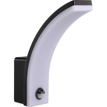 LED Dimmable udendørs væglampe med bevægelsessensor og skumringssensor LED/12/15/20W/230V IP65 sort
