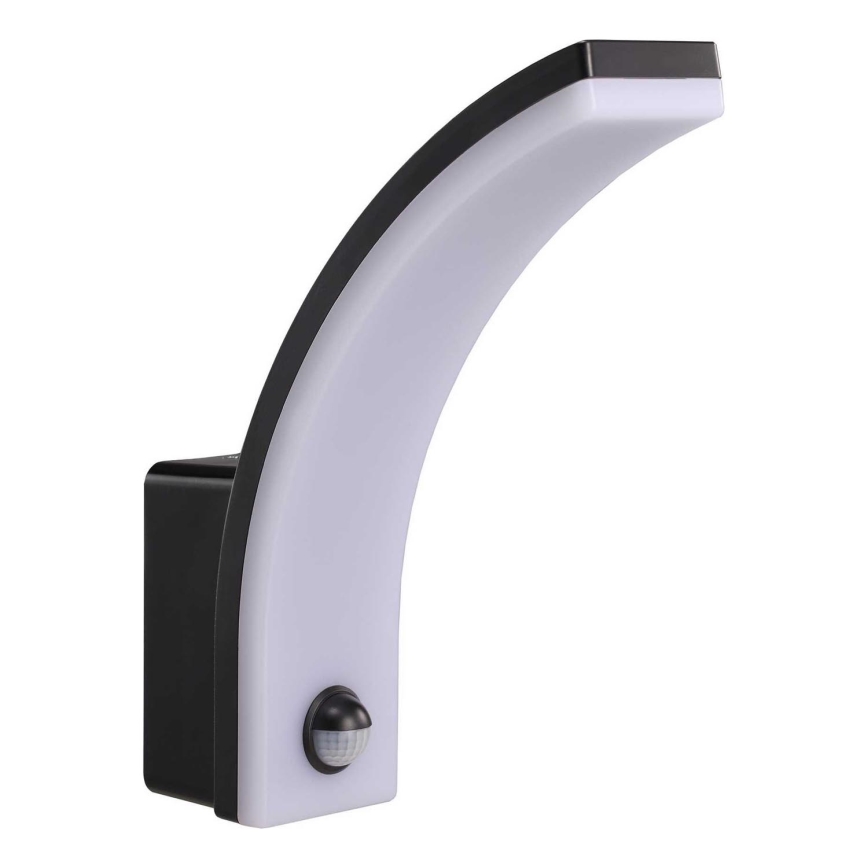 LED Dimmable udendørs væglampe med bevægelsessensor og skumringssensor LED/12/15/20W/230V IP65 sort
