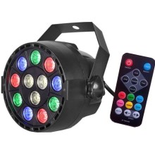 LED diskoprojektør LED/12W/230V flerfarvet + fjernbetjening