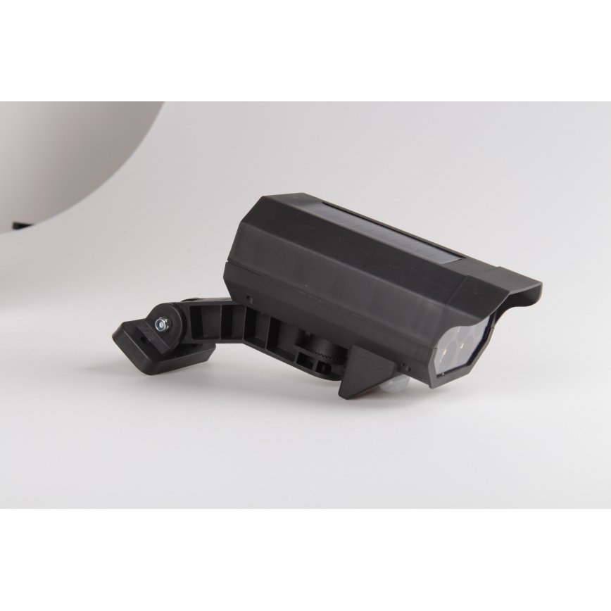 LED Dummy-overvågningskamera med sensor og med solpanel LED/5W/5,5V 800 mAh IP65 + fjernbetjening