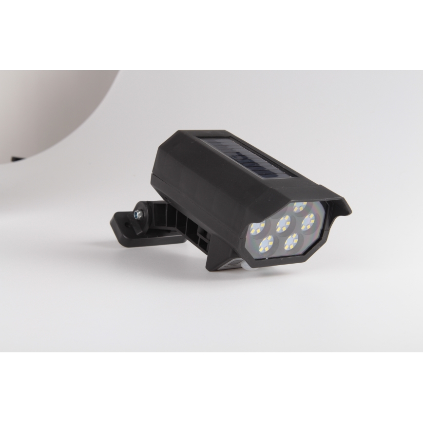 LED Dummy-overvågningskamera med sensor og med solpanel LED/5W/5,5V 800 mAh IP65 + fjernbetjening