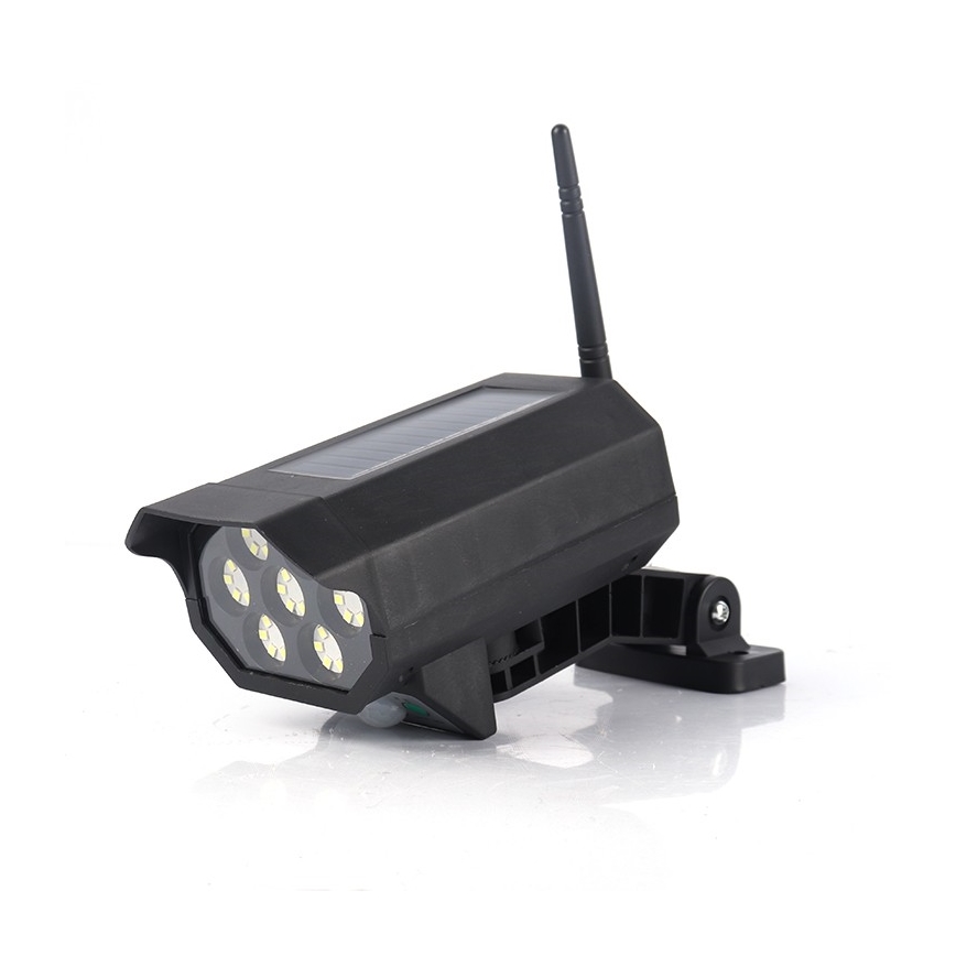 LED Dummy-overvågningskamera med sensor og med solpanel LED/5W/5,5V 800 mAh IP65 + fjernbetjening