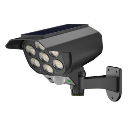 LED Dummy-overvågningskamera med sensor og med solpanel LED/5W/5,5V 800 mAh IP65 + fjernbetjening