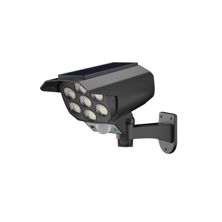 LED Dummy-overvågningskamera med sensor og med solpanel LED/5W/5,5V 800 mAh IP65 + fjernbetjening