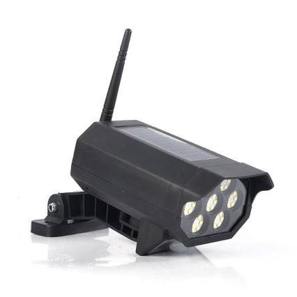 LED Dummy-overvågningskamera med sensor og med solpanel LED/5W/5,5V 800 mAh IP65 + fjernbetjening
