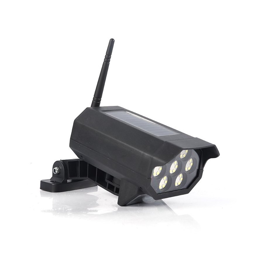 LED Dummy-overvågningskamera med sensor og med solpanel LED/5W/5,5V 800 mAh IP65 + fjernbetjening