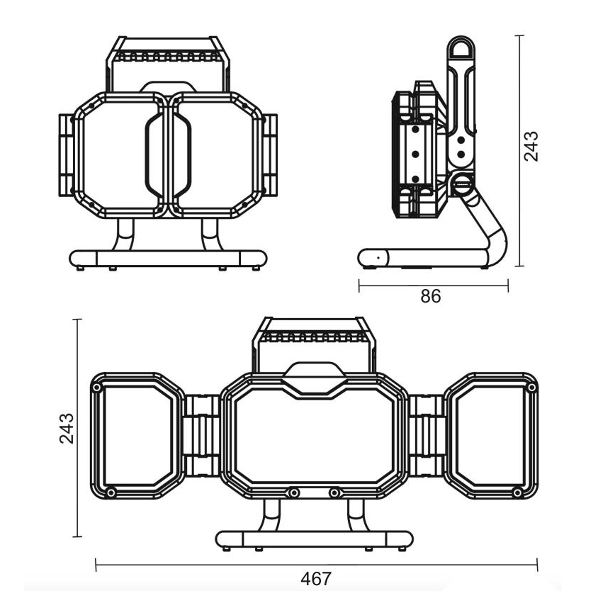LED-dæmpbar arbejdslampe LED/50W/5V 12000 mAh IP54