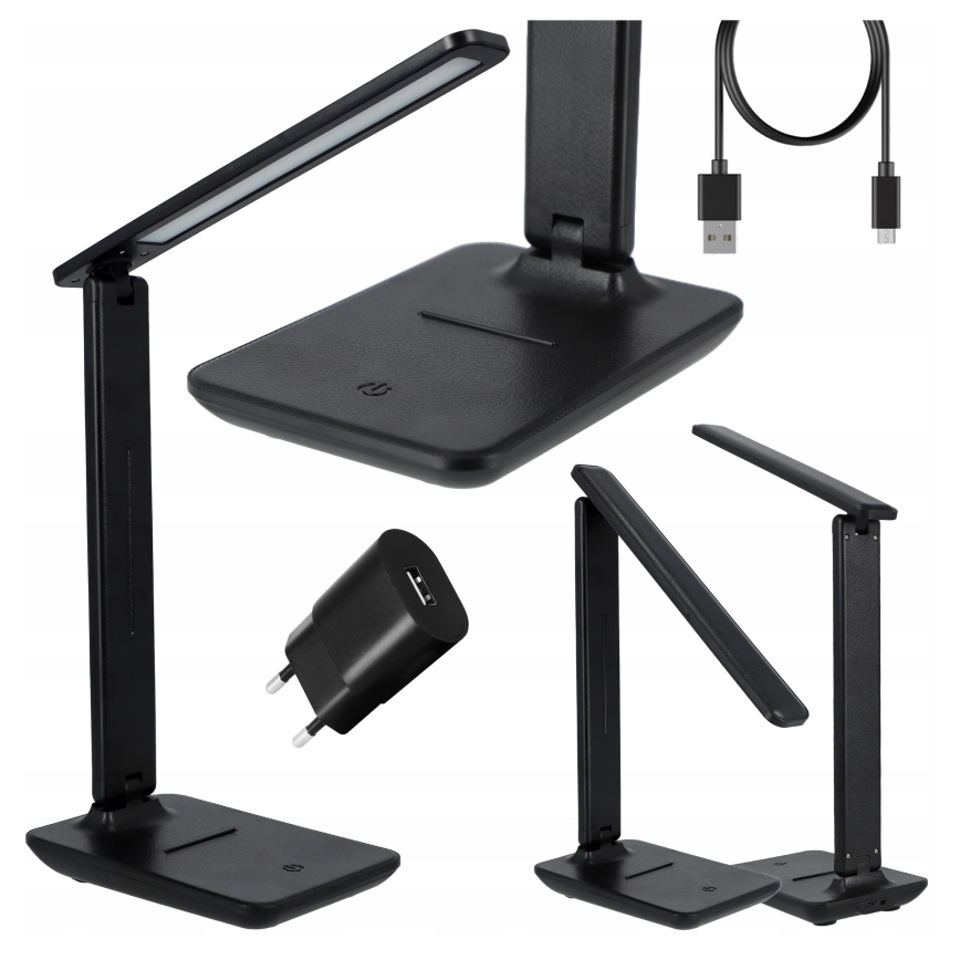 LED Dæmpbar berøringsbetjent bordlampe LED/6W/230V 3000/4000/6000K sort