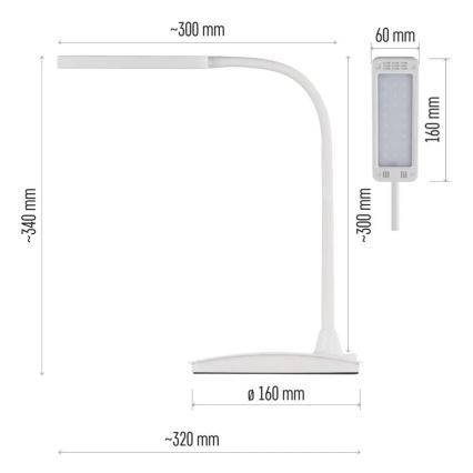 LED-dæmpbar bordlampe EDDY LED/6W/230V 3000/4500/6800K hvid