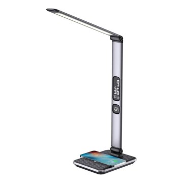 LED dæmpbar bordlampe LED/8,5W/230V med trådløs opladning sølv