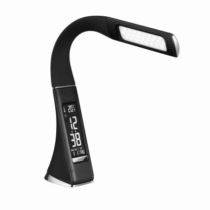 Dæmpbar LED-bordlampe med berøringskontrol og display, 7W/5V, sort