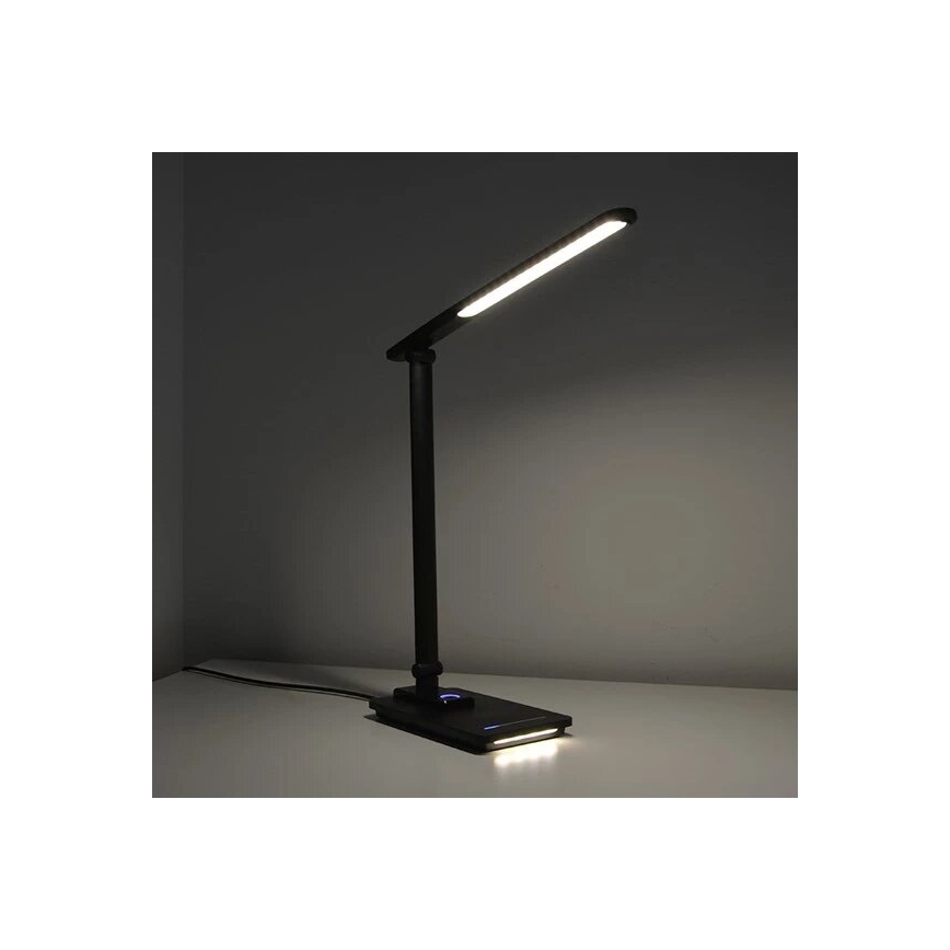 LED Dæmpbar bordlampe med USB LED/9W/230V 3000K/4000K/5500K sort