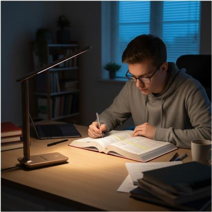 LED dæmpbar bordlampe NOBLITE N LED/7W/230V 3000/4000/6500K brun